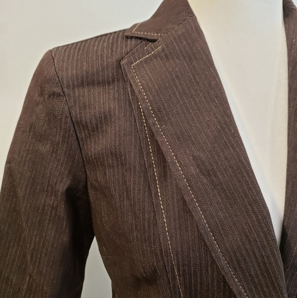 Ann Taylor Loft pants & jacket suit set brown 2 - Picture 4 of 9